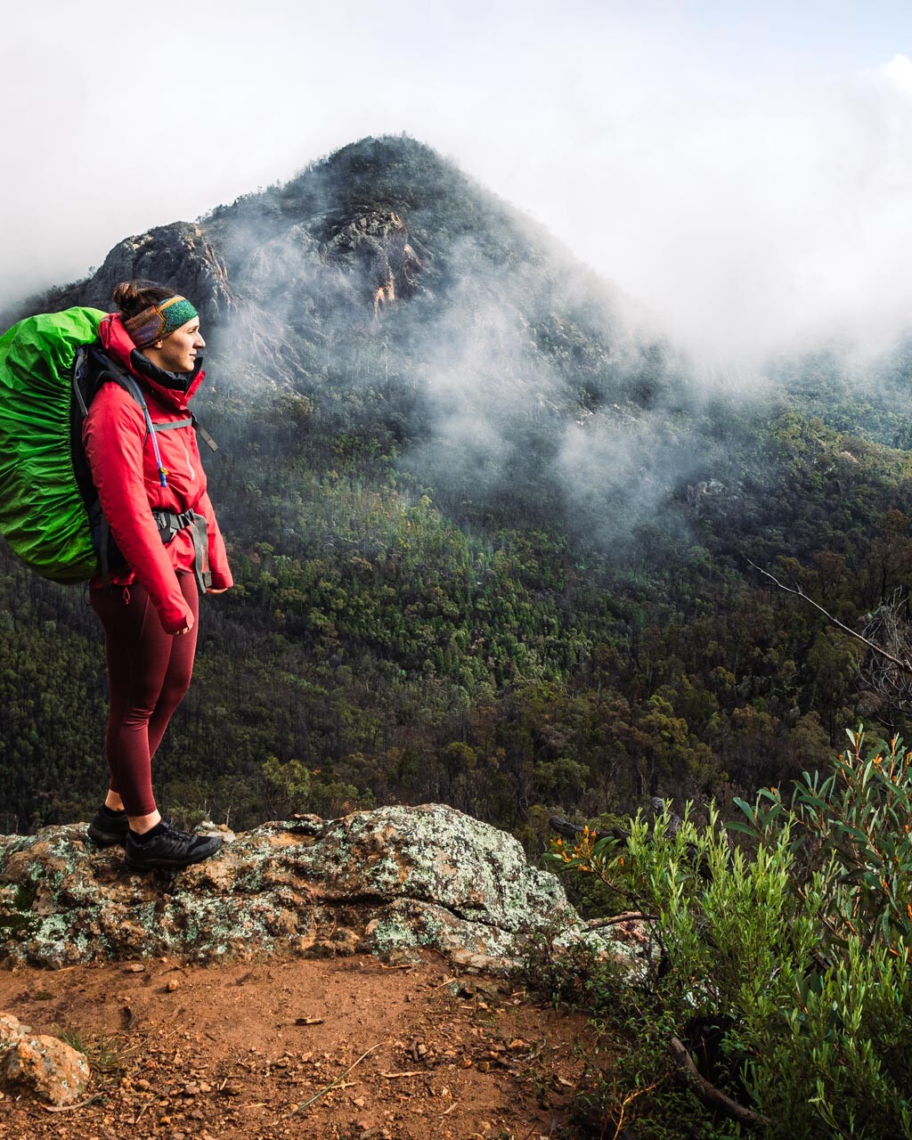 Candace looking out at the beautiful view of the Warrumbungles