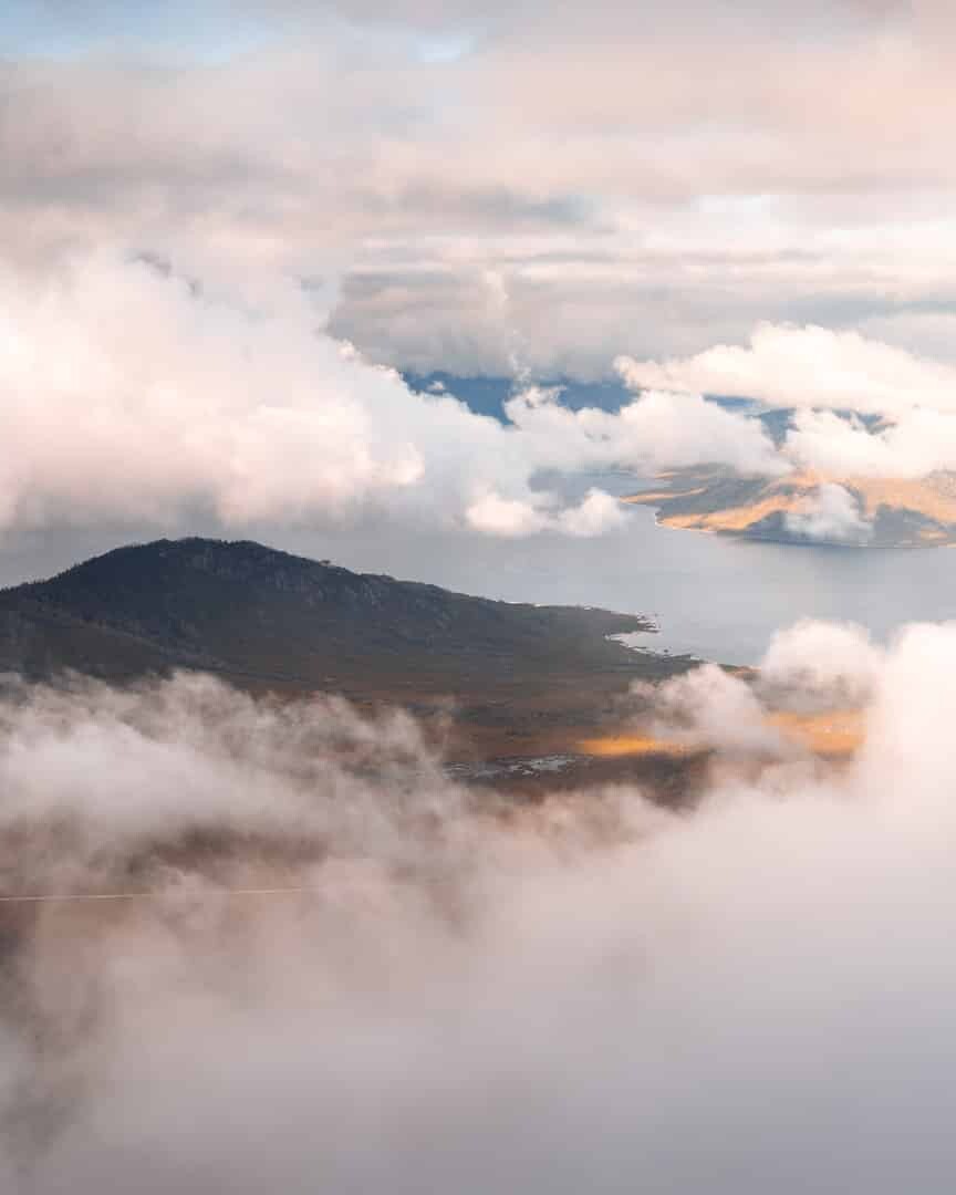 Epic Sunrise from the summit of Mount Eliza in Tasmania's South West National Park