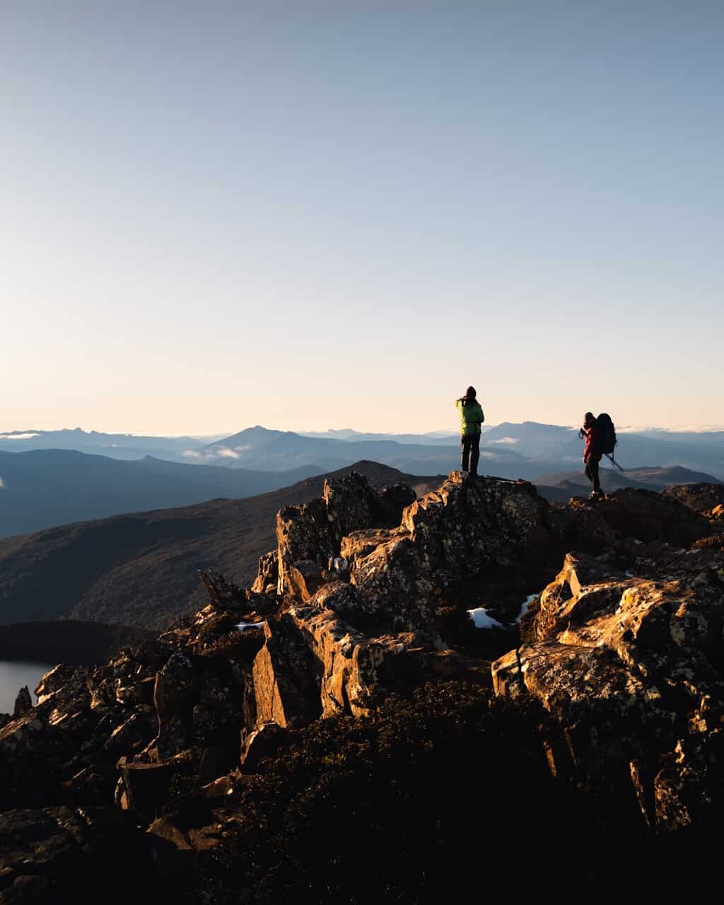Watching Sunset from Hartz Peak over the South West National Park