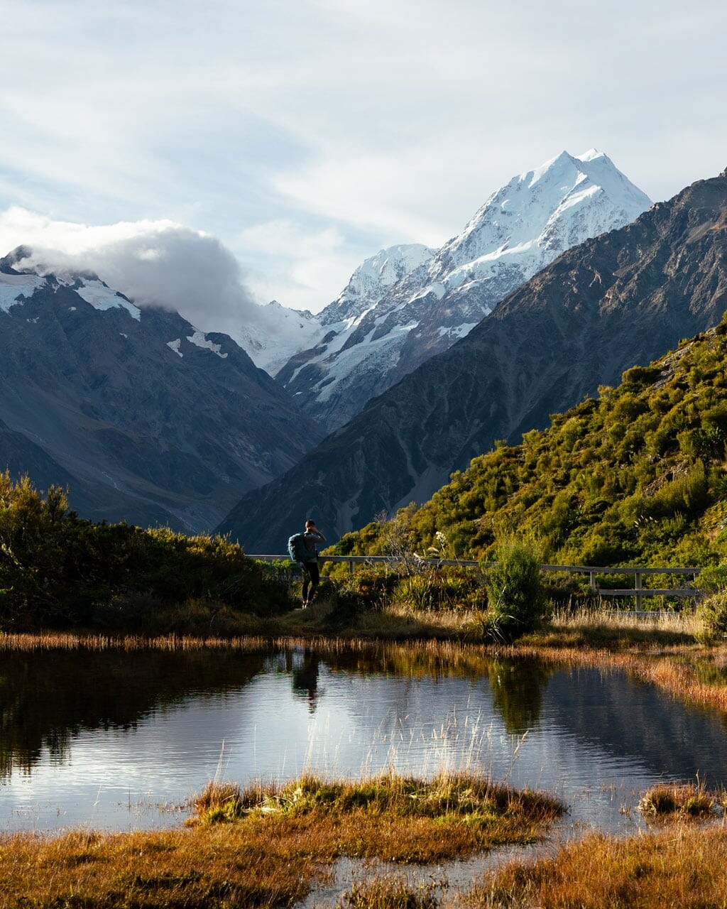 Admiring the epic view of Mt Cook From the Red Tarns Walking loop