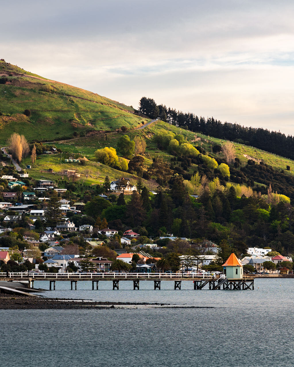 Sunset walk on Akaroa Harbour, one of the best things to do in Akaroa