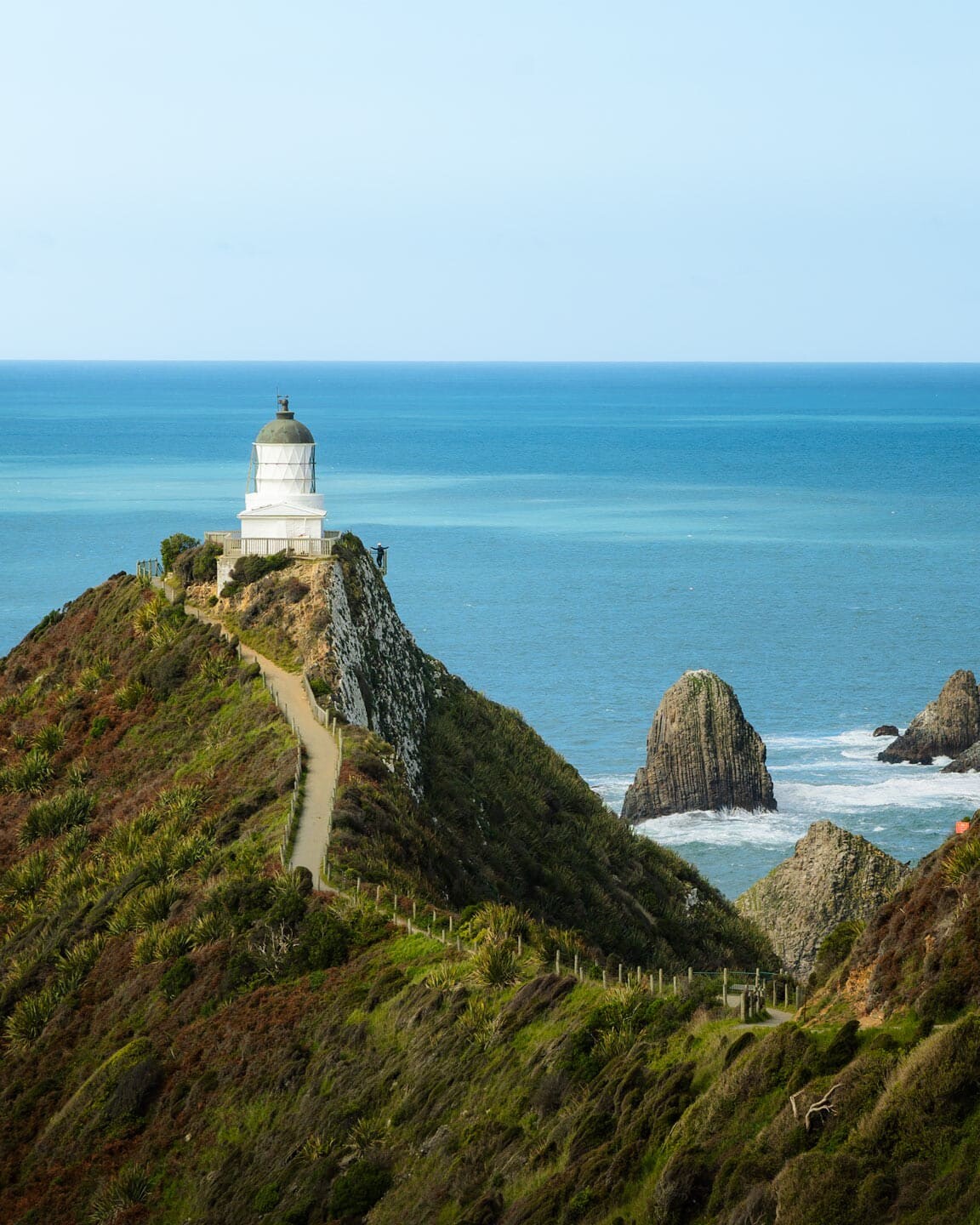 Nugget Point Lighthouse in The Catlins, New Zealand