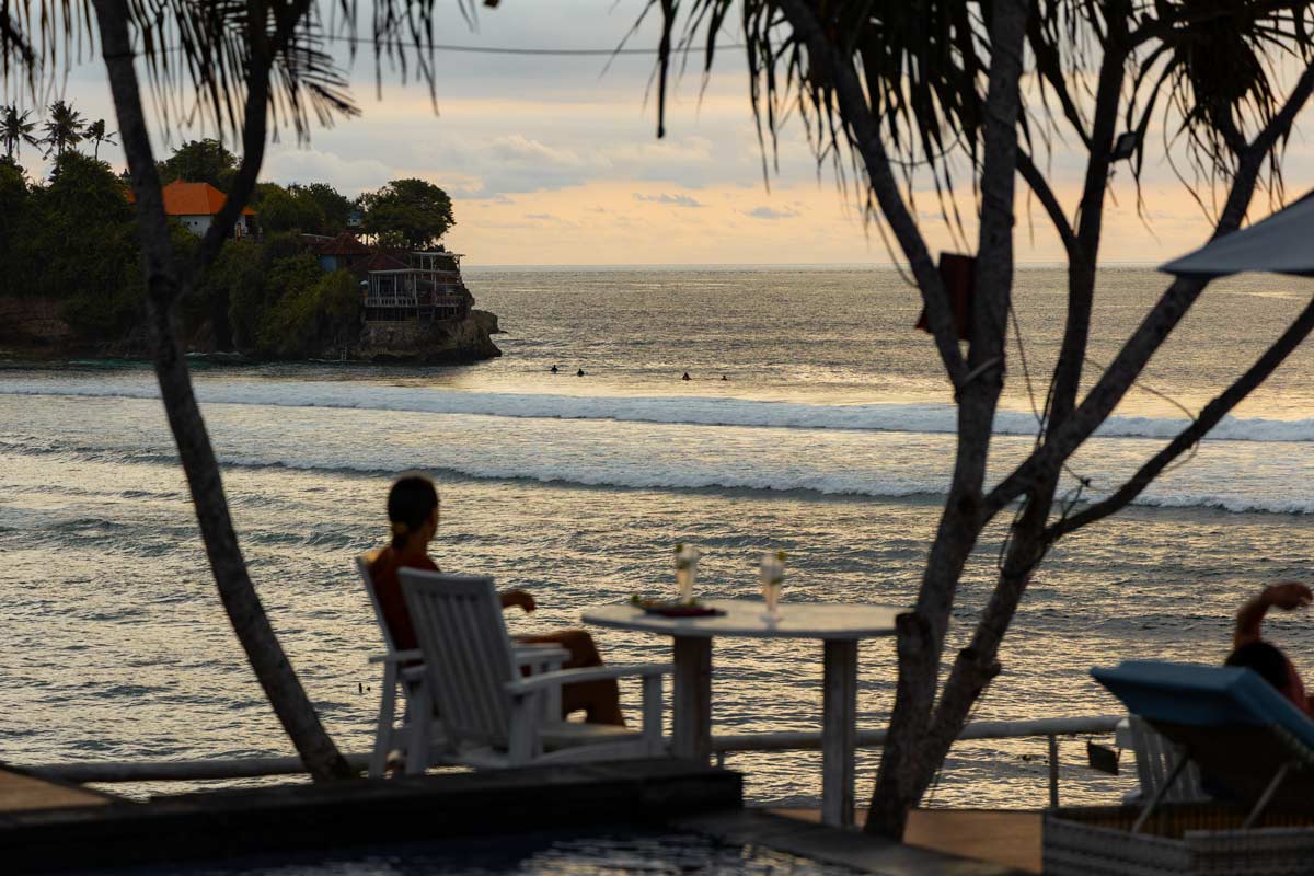 Twilight Point Huts view over Mahana Point, Nusa Ceningan