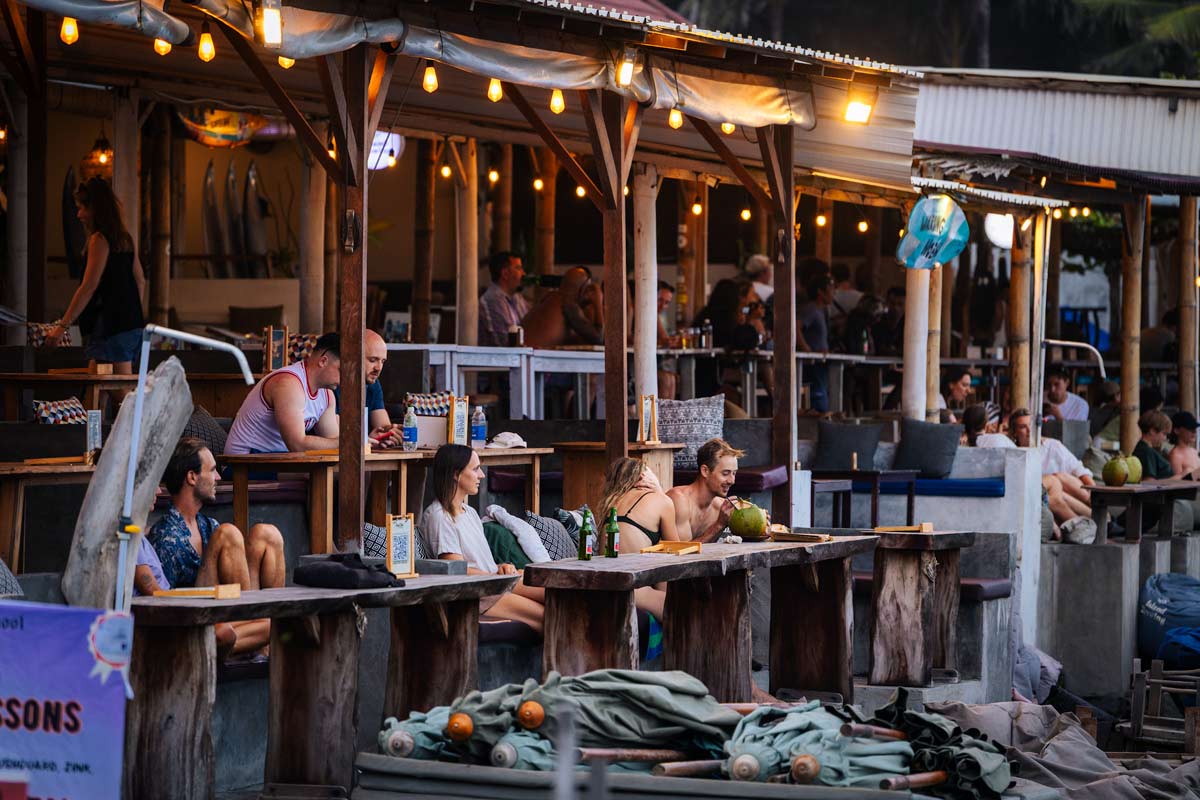 Enjoying the Deck at Warung Papi Chulo in Canggu