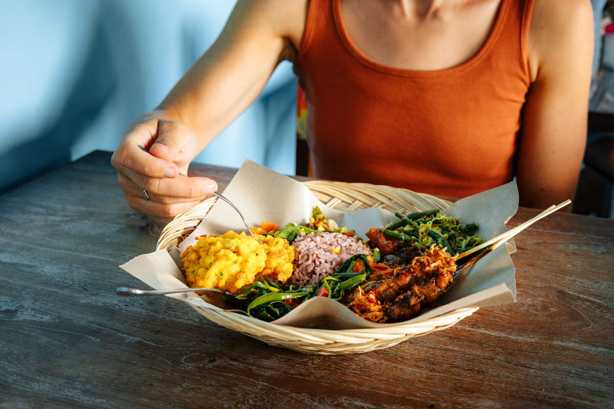 Nasi Campur ar Warung Sika in Canggu Bali