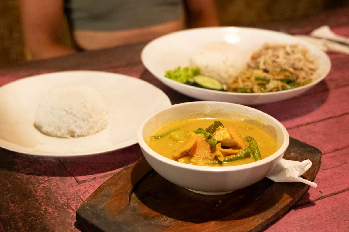 Curry at Nal's Kitchen, a great local Warung in Medewi