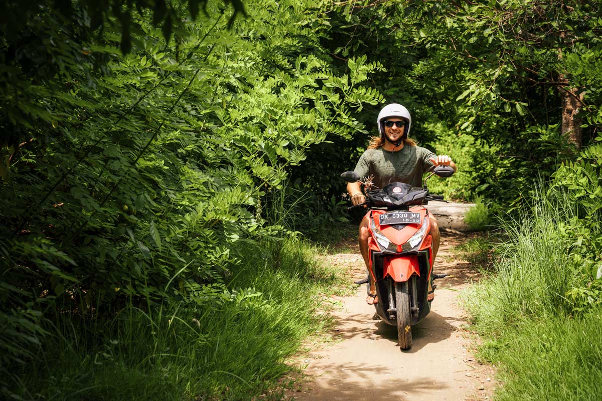 Riding a Scooter in Bali