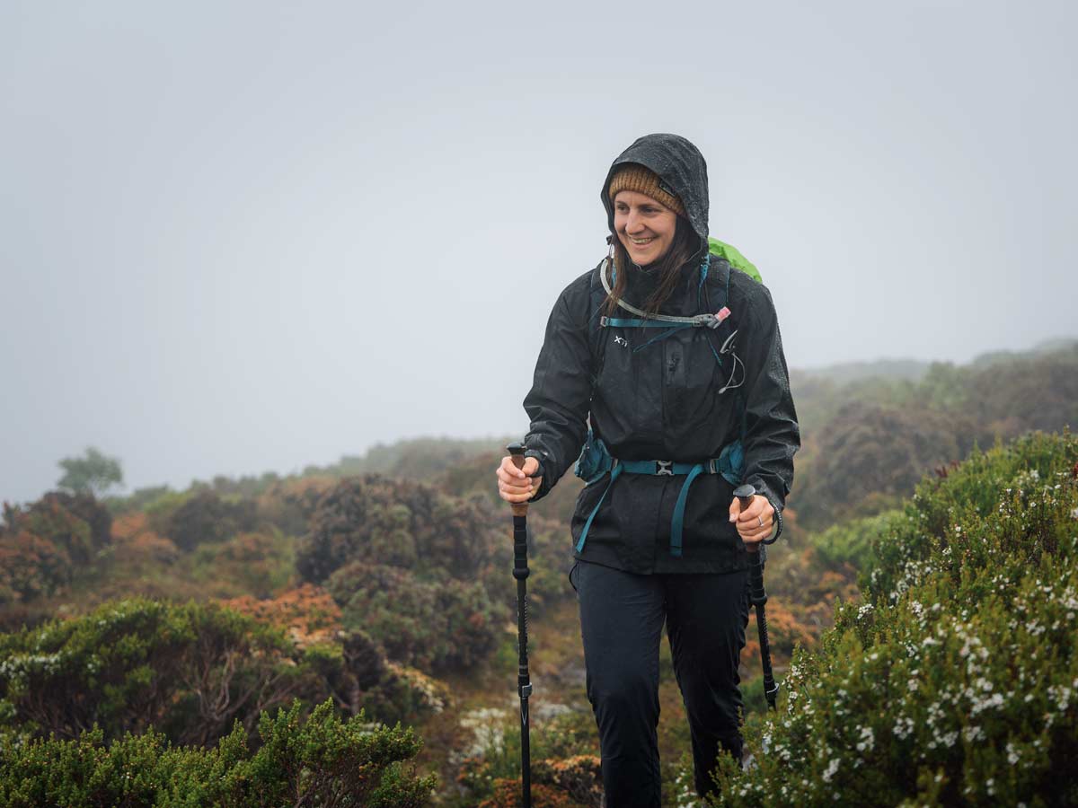 Hiking in the rain